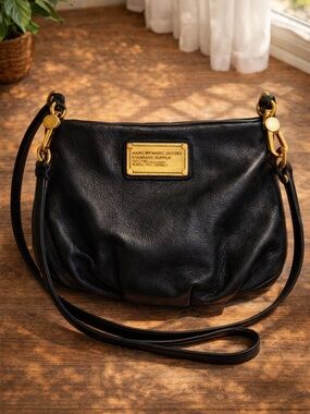 Marc by Marc Jacobs Percy Standard Supply Black Leather Crossbody Bag